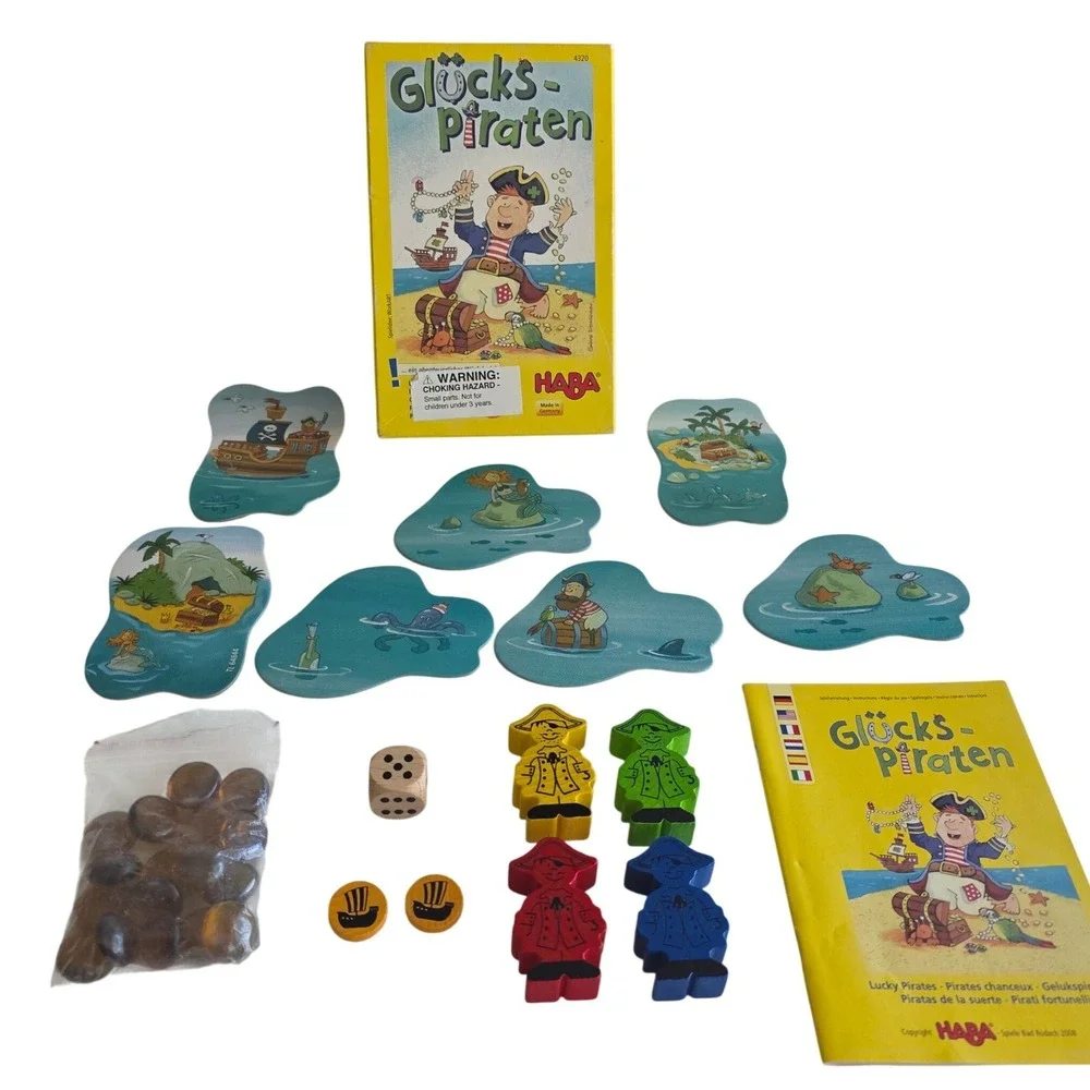 HABA Lucky Pirates Gluckspiraten Childrens Board Game Made in Germany Complete